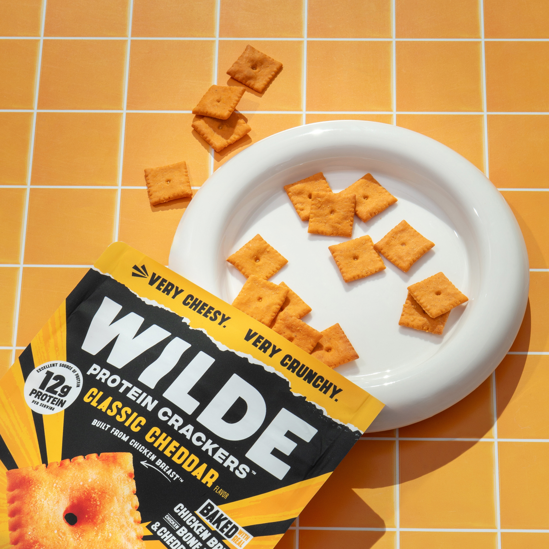 Classic Cheddar Protein Crackers - Chicken Crackers – Wilde Brands