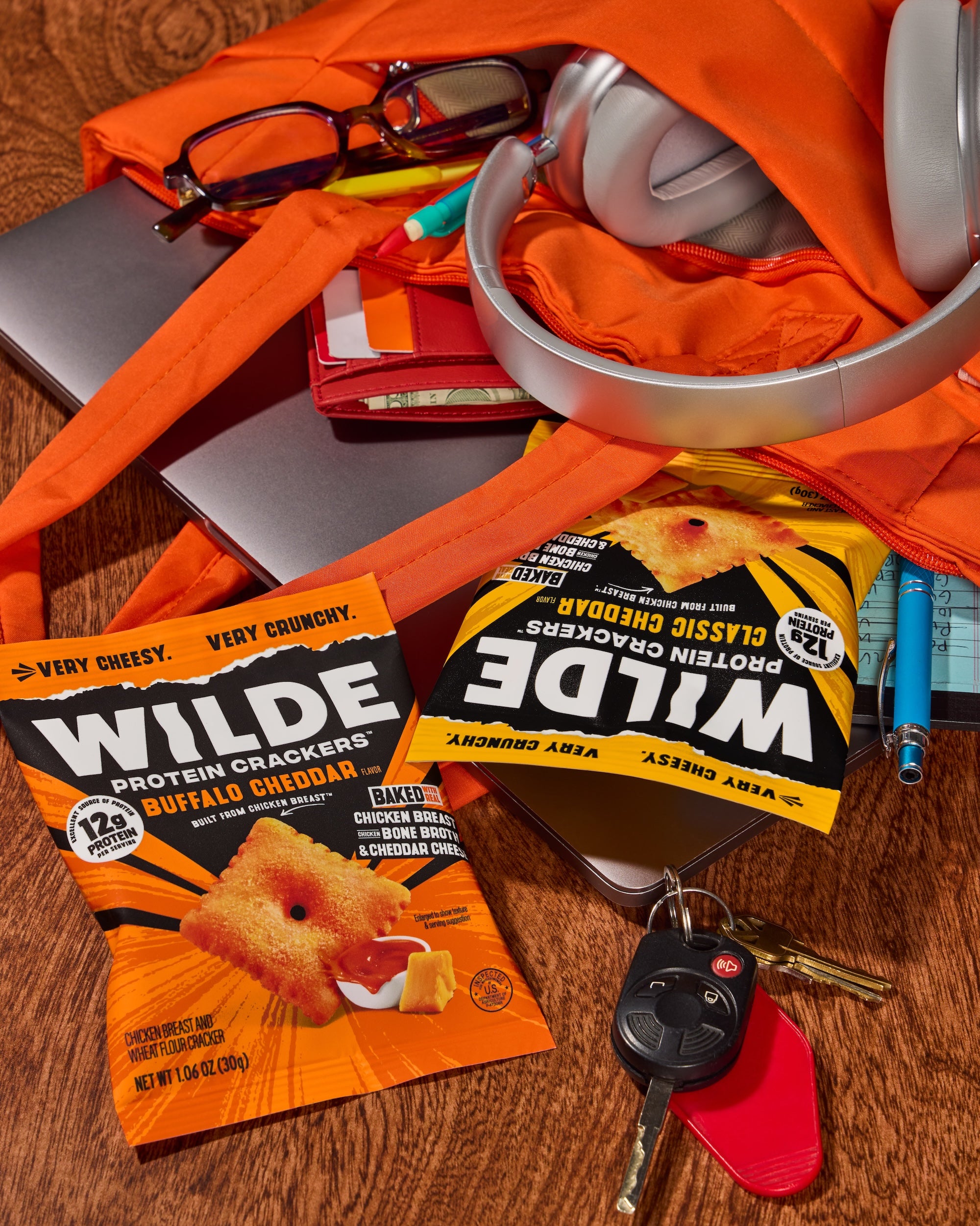 Buffalo Cheddar Protein Crackers - Chicken Crackers – Wilde Brands