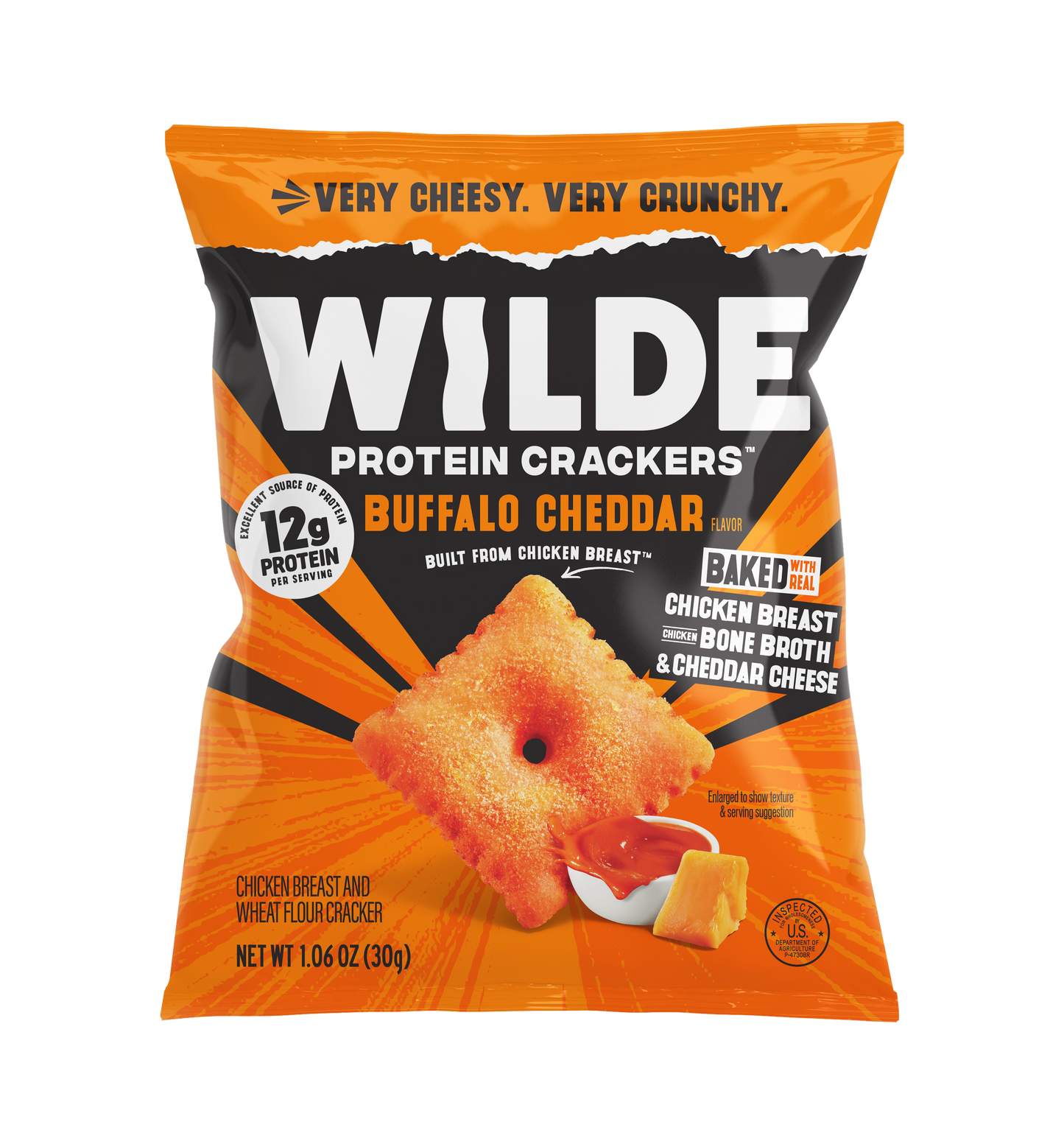 Wilde Wilde Protein Crackers Buffalo Cheddar — product image