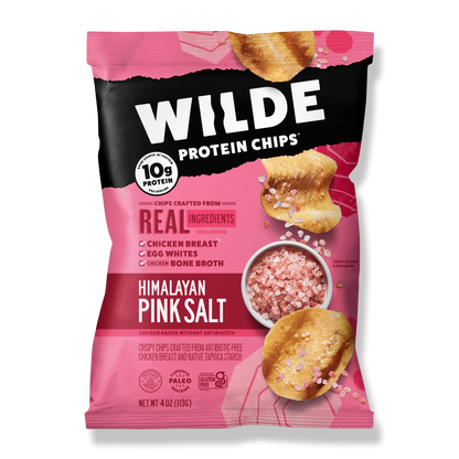 WILDE Protein Chips - Himalayan Pink Salt flavor, 4oz bag, 12 pack
